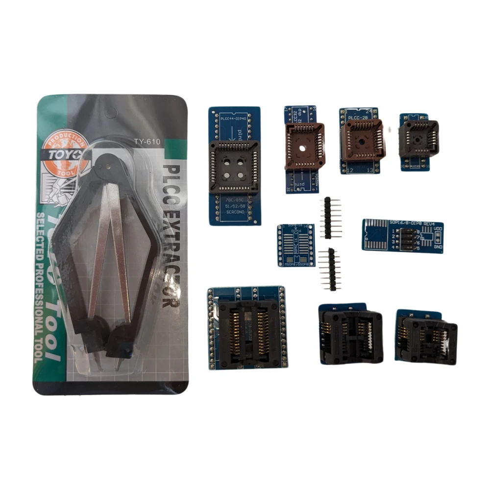 Kit Profesional de Zócalos para Programadores TL866CS y XGecu T48/T56 - 10 Piezas