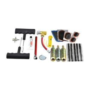 Kit reparación pinchazos gas CO2 para rueda de coche y moto TSX TOOL