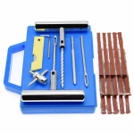 Kit Reparación Pinchazos Neumáticos 23 Piezas Coche Moto Mechas Punzón