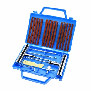 Kit Reparación Pinchazos Neumáticos 23 Piezas Coche Moto Mechas Punzón