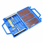 Kit Reparación Pinchazos Neumáticos 23 Piezas Coche Moto Mechas Punzón