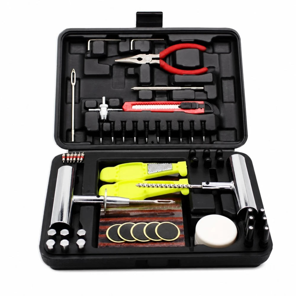 Kit Reparación Pinchazos Neumáticos 87 Piezas Profesional Coche SUV Furgoneta