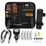 Kit Reparación Pinchazos Neumáticos Moto Bicicleta 81 Piezas Mechas Punzón Tubeless