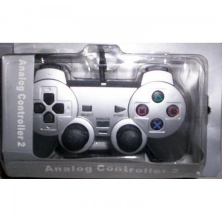 COMPATIBLE PS2 DUAL SHOCK PAD [ SILVER ] CONTROLLERS SONY PSTWO  4.50 euro - satkit