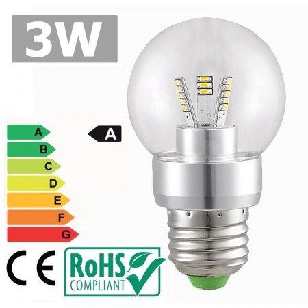Led bulb E27 3W 3300K 360º warm white LED LIGHTS  3.00 euro - satkit