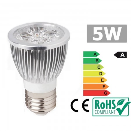 Led Spotlight E27 5W 3300K warm wit LED LIGHTS  3.00 euro - satkit