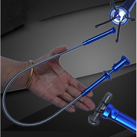 Pinza Capturadora Magnética Flexible con Gancho de Garra de Largo Alcance con luz LED