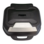 Maleta portacasco moto 47L - Baúl universal desmontable con cerradura y respaldo