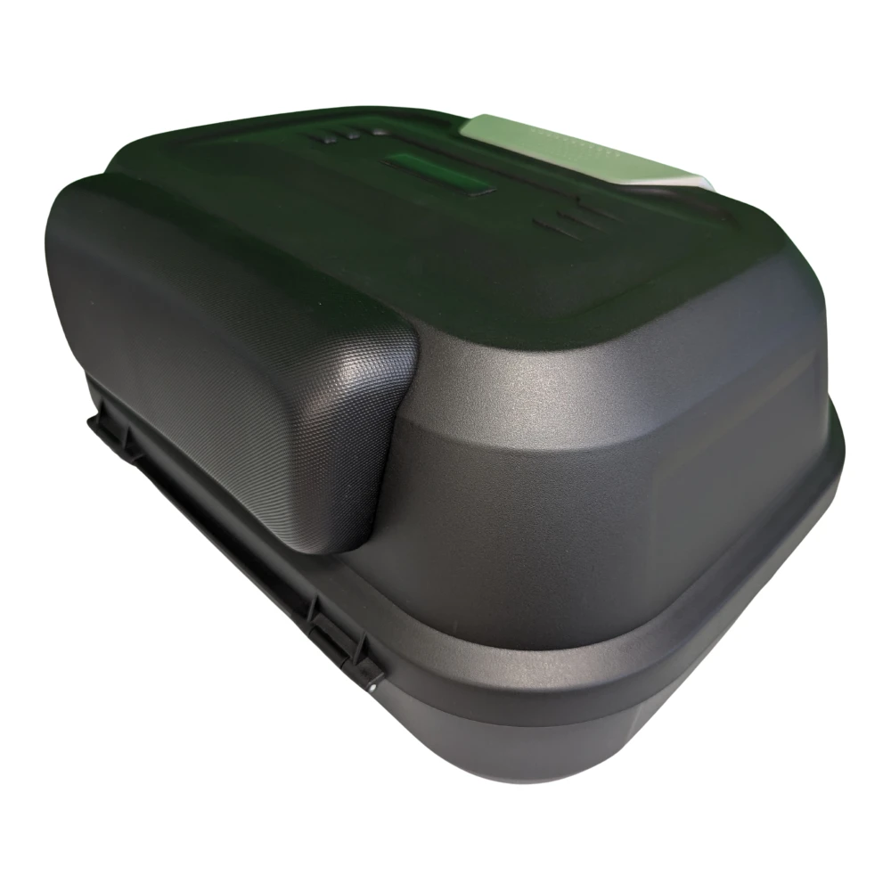 Maleta portacasco moto 47L - Baúl universal desmontable con cerradura y respaldo