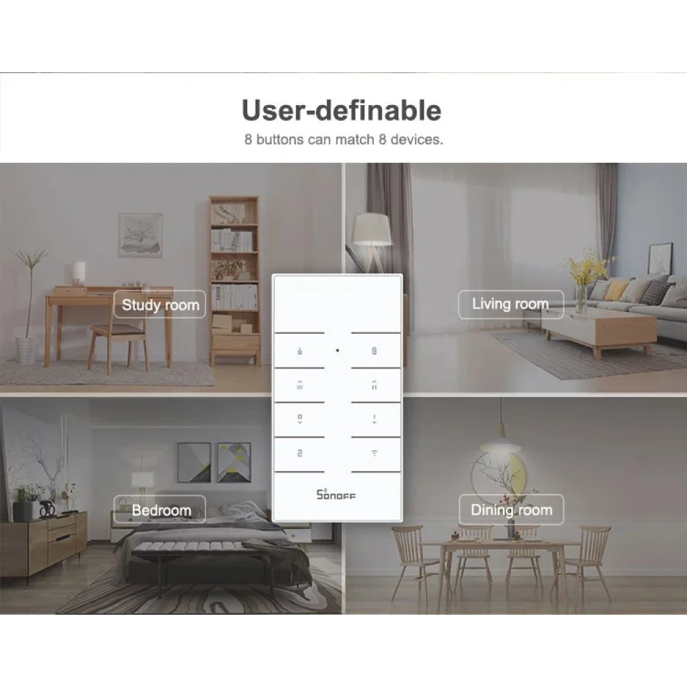 Mando a distancia SONOFF RM433R2 para control de dispositivos por radio frecuencia 433MHz