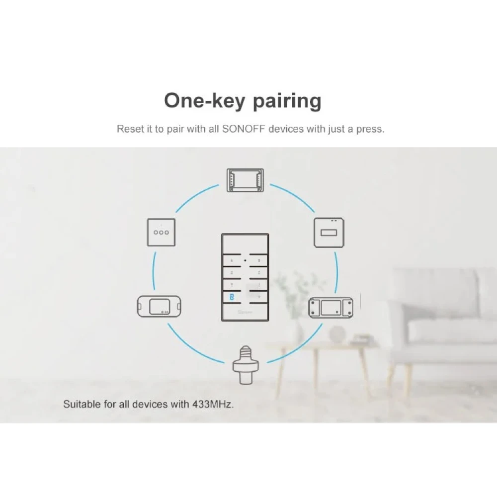 Mando a distancia SONOFF RM433R2 para control de dispositivos por radio frecuencia 433MHz