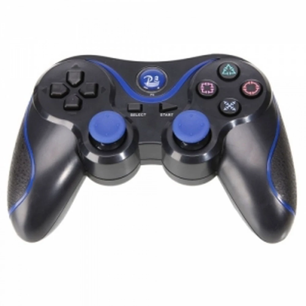 Mando compatible DualShock 3 PS3 Bluetooth negro azul Sixaxis