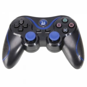 Mando compatible DualShock 3 PS3 Bluetooth negro azul Sixaxis