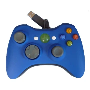 Mando con cable Xbox 360 compatible azul para juego cómodo y preciso