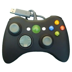 Mando con cable Xbox 360 compatible negro para máximo confort y control