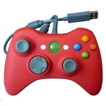 Mando con cable Xbox 360 compatible rojo para máximo confort y control