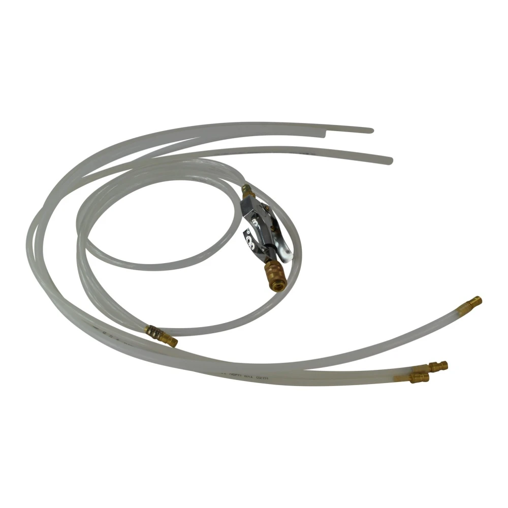 Vista lateral de la máquina automática llenado de aceite neumática 10L