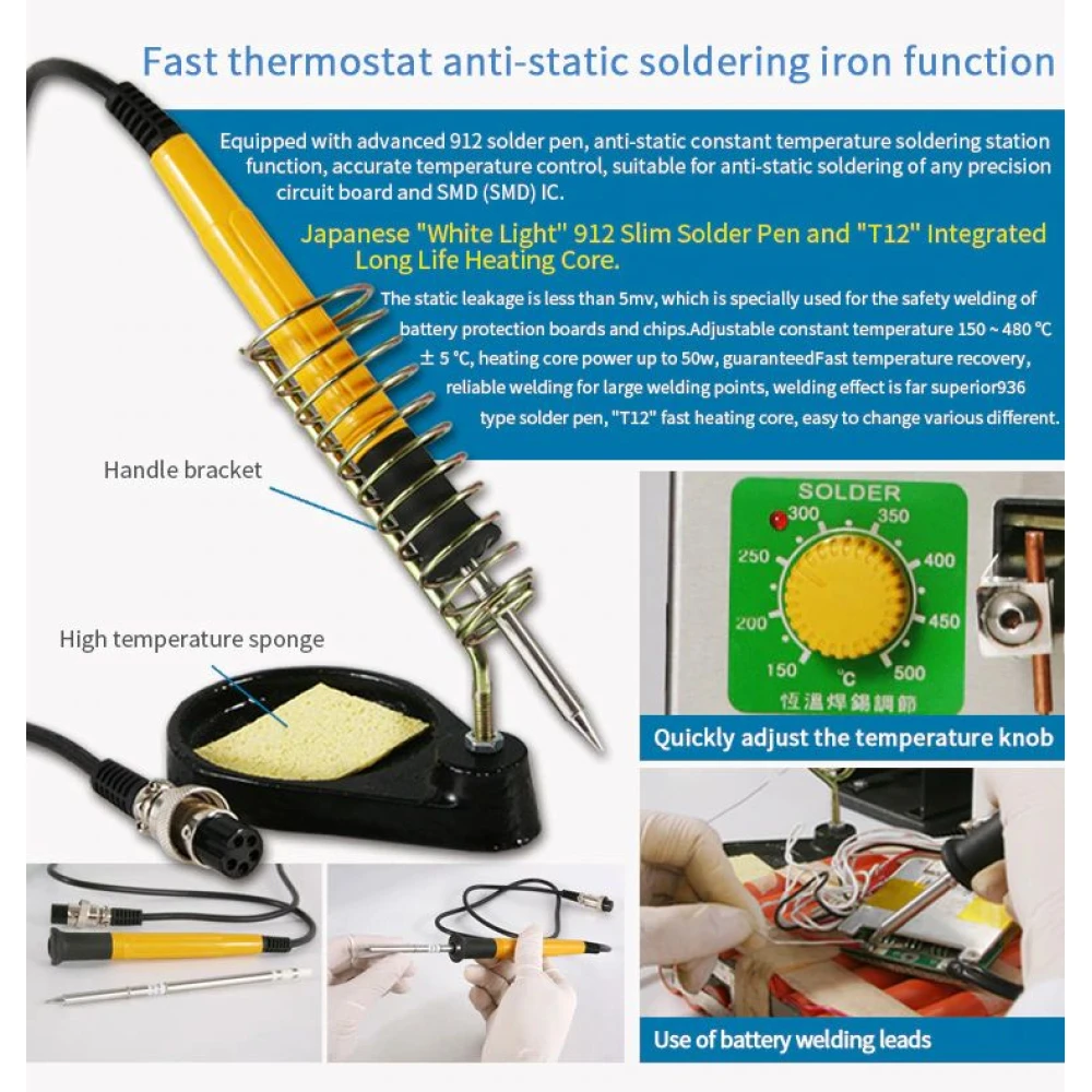 Maquina soldadura de puntos Sunkko 709AD+ 220V con soldador para batería de litio 18650