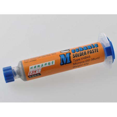 MECHANIC SYRINGE TIN NO LEADED PASTE WITH BISMUTH TO WELD WQ-80-BS458 40GR