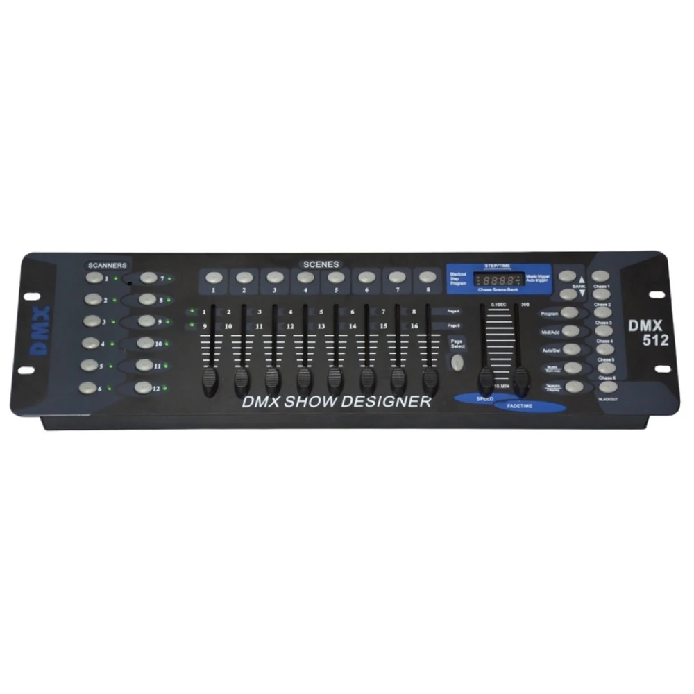 Mesa Controladora De Luces DMX 512 192 Canales con panel de control y botones programables