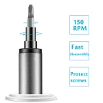 Detalle del cuerpo de aleación de aluminio del destornillador