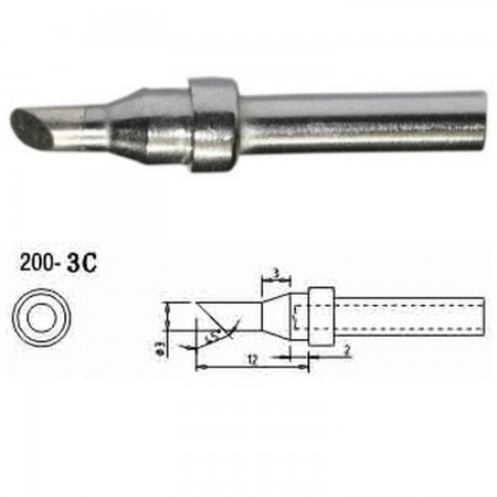 Mlink S4 MOD 200-3C Replacement soldering iron tips Soldering iron tips Mlink 2.00 euro - satkit
