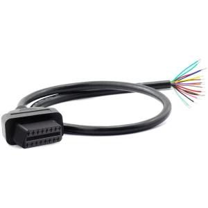 OBD2 Conector Hembra Cable Extension 1m para Diagnóstico Automotriz Preciso