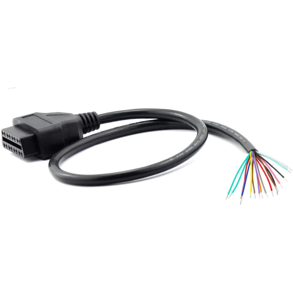 OBD2 Conector Hembra Cable Extension 1m para Diagnóstico Automotriz Preciso