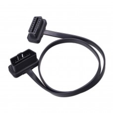 Obd2 Connector 16 Pin M/F Extension Elm327 Diagnostic Car Cable Flat Noodle 60 Cm