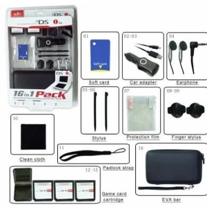 Pack accesorios 16 en 1 Nintendo DSi XL - Kit completo para tu consola