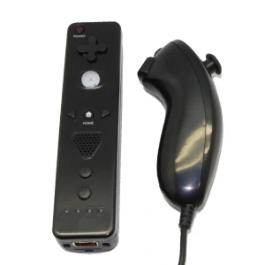 Pack mando Wii Remote con Motion Plus incorporado y Nunchuck compatible negro