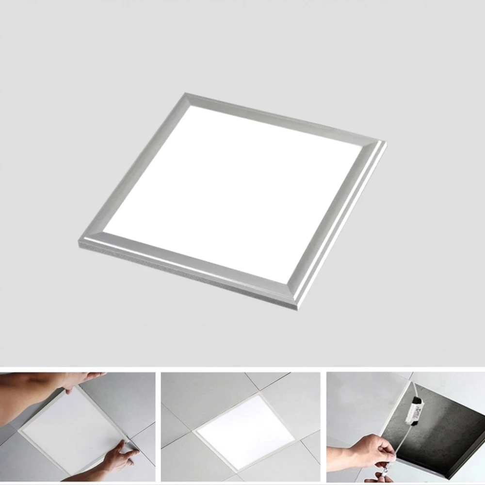 Panel LED Slim 30x30cm 12W Marco Plata 6000K - Luz blanca eficiente