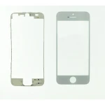 Pantalla de Cristal iPhone 5s Blanco con Marco Adhesivo de satkit