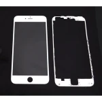 Pantalla de Cristal iPhone 6 Plus Blanco con Marco Adhesivo para Reparación