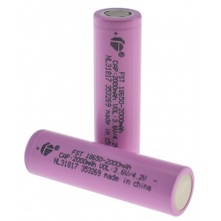 Li-ion Lithium Rechargeable Battery 18650 3.7V 2000mAh Real