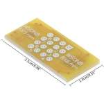 Vista lateral de la placa adaptadora WSON8 a DIP8 para chips QFN8 y MLF8