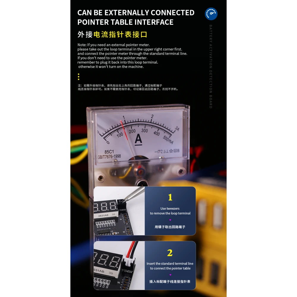 Placa de activación de batería Mechanic BA27 para iPhone y Android