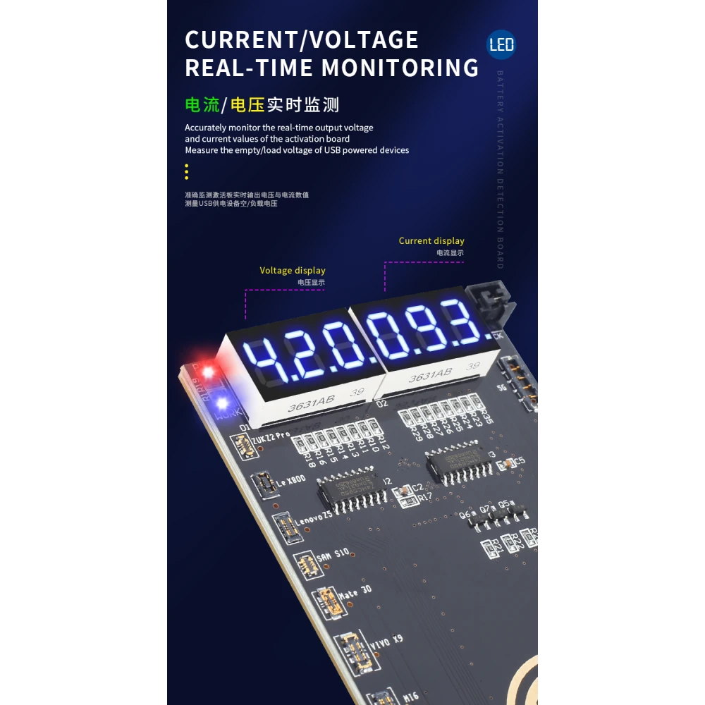 Placa de activación de batería Mechanic BA27 para iPhone y Android