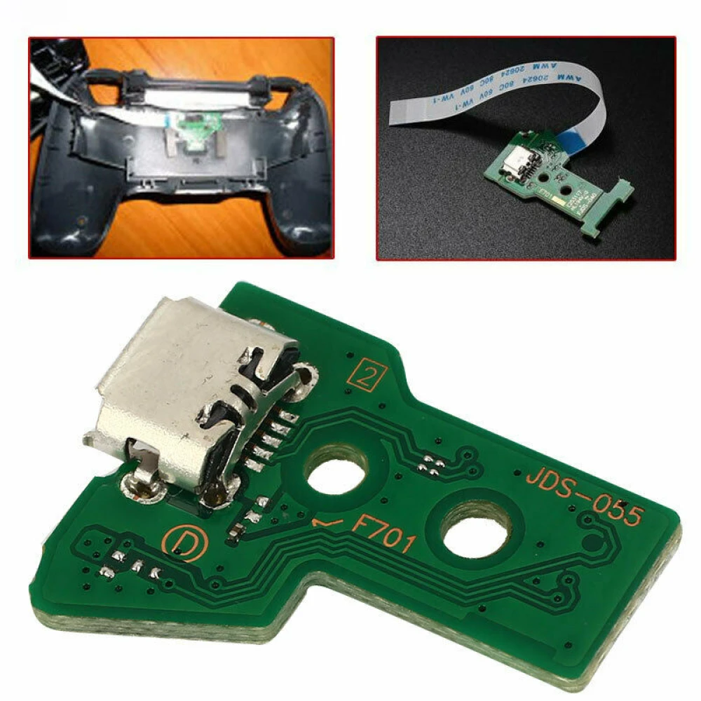 Flex conector de placa de carga Micro USB 12 pines para mando PS4 Dualshock4