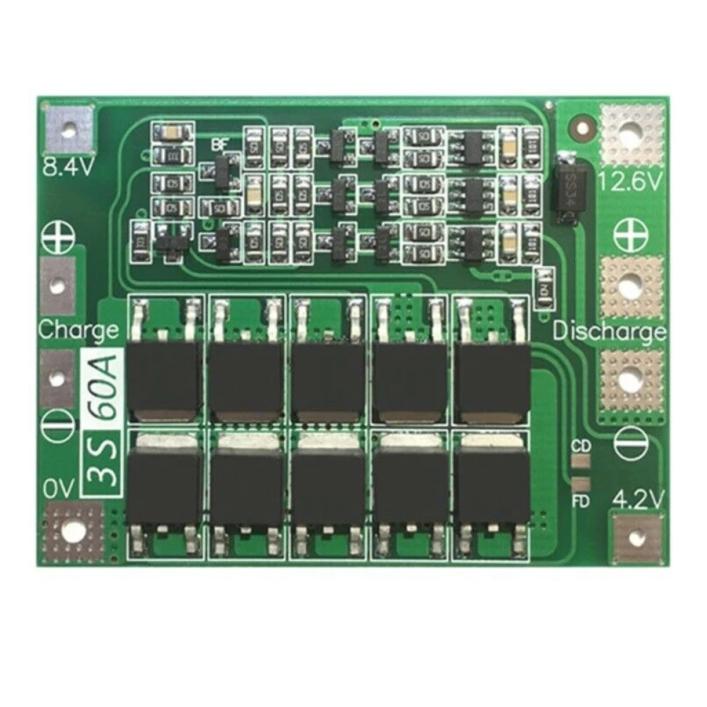 Placa de protección PCB 3S 60A para batería de litio versión mejorada