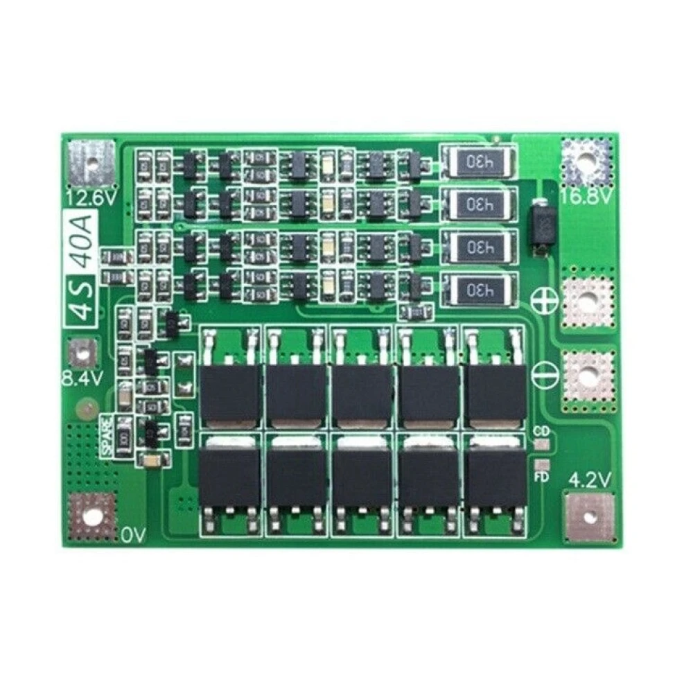 Placa de protección PCB 4S 40A equilibrada para batería de litio