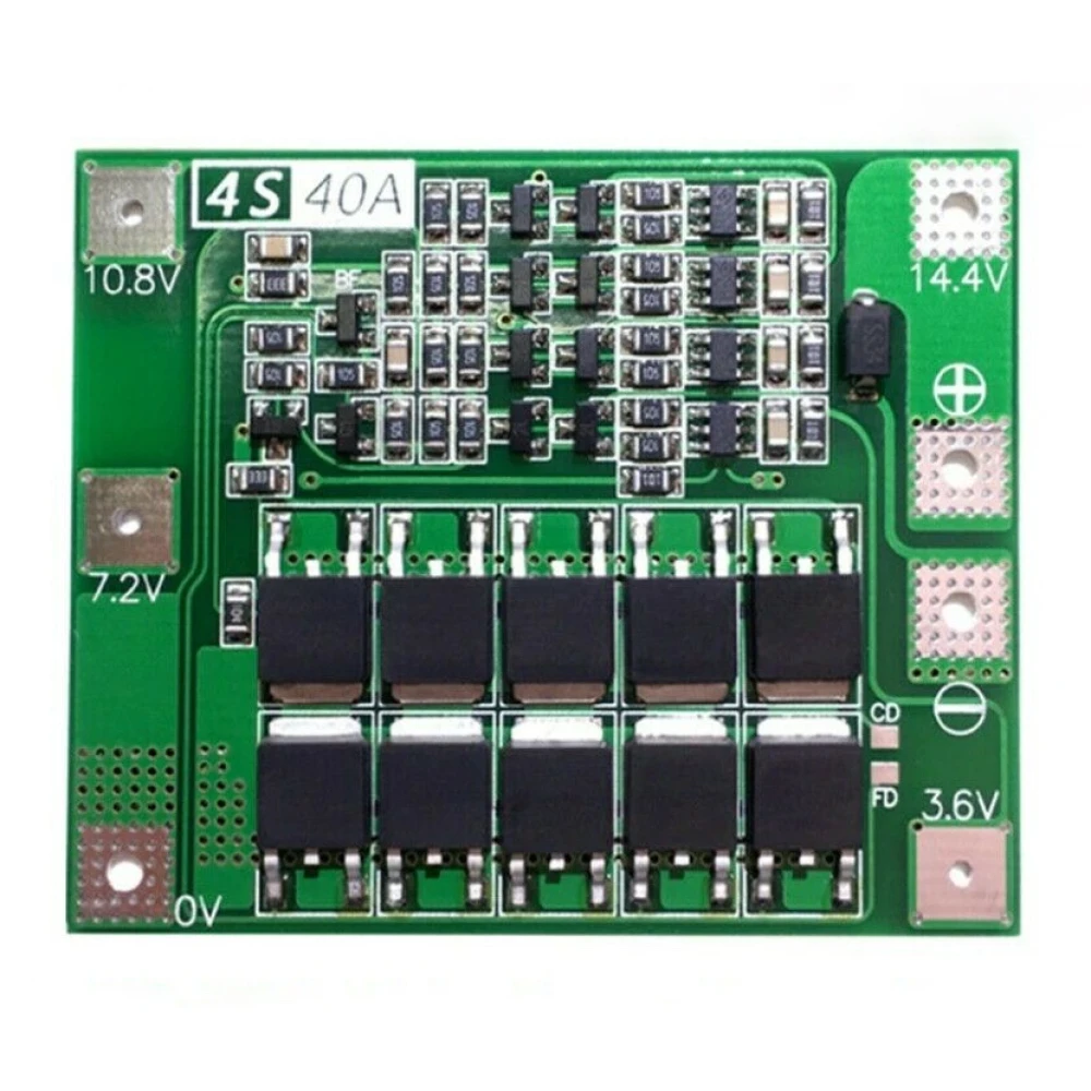 Placa de protección PCB 4S 40A para batería de litio versión mejorada