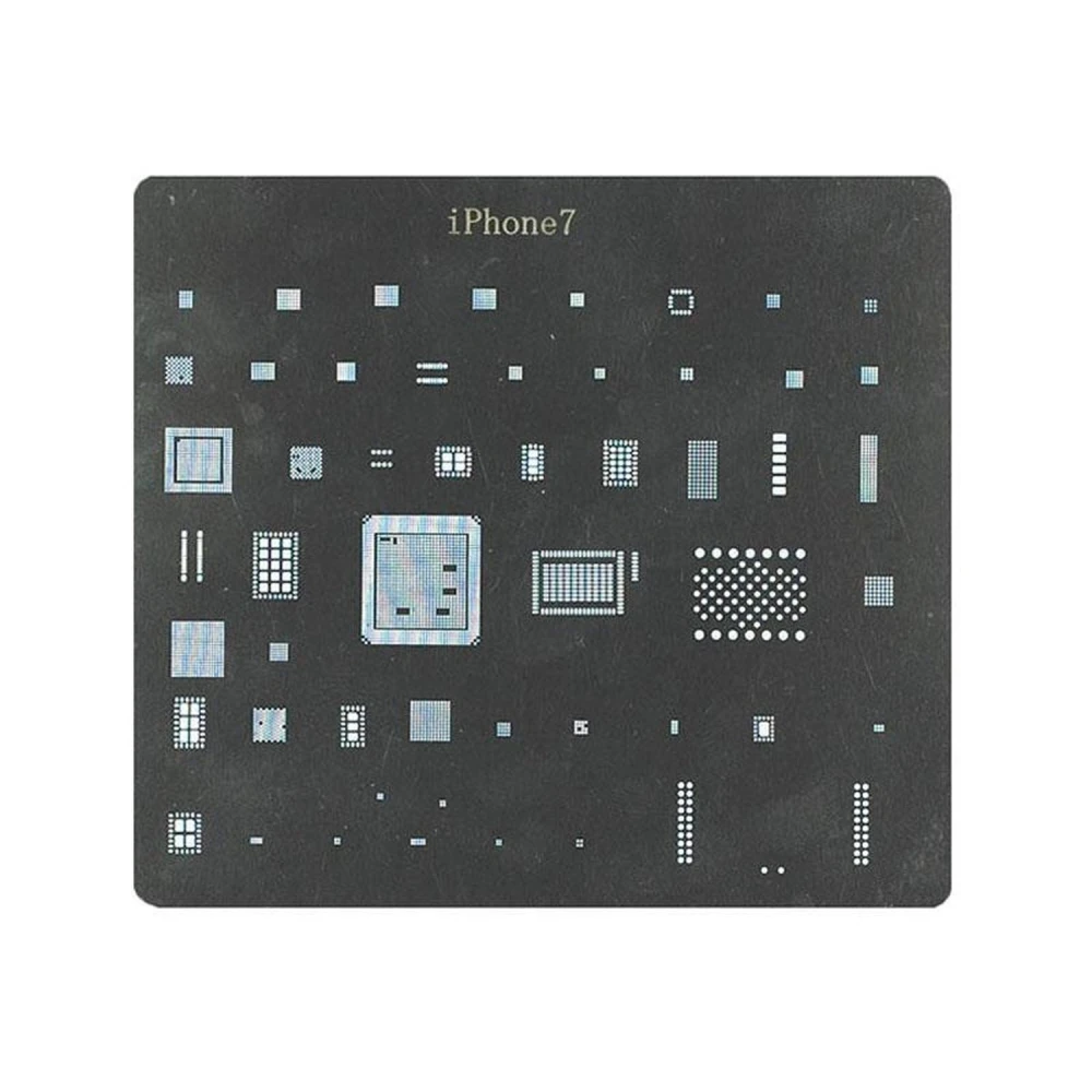 Placa stencil IC iPhone 7 - Plantilla reballing BGA para reparación precisa