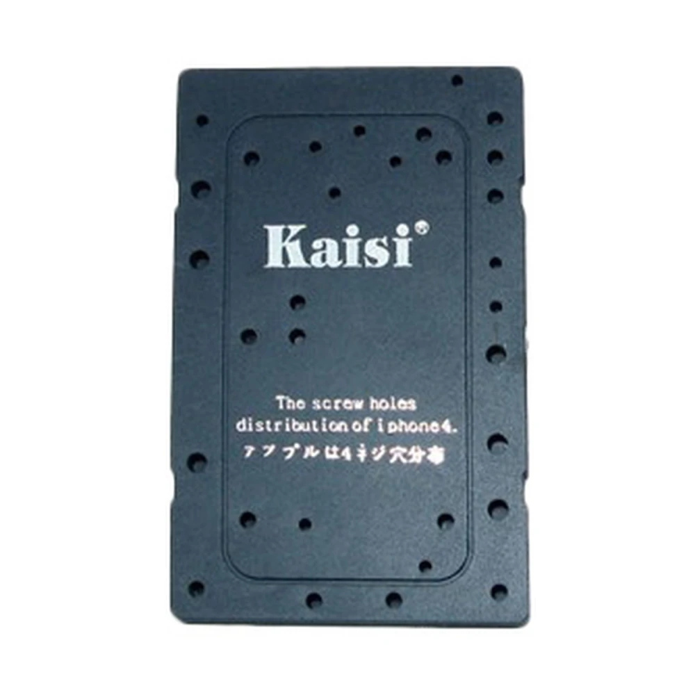 Plantilla de tornillos para desensamblar iPhone 4S con precisión y facilidad