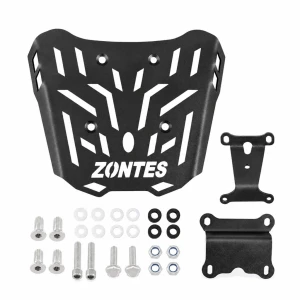 Portaequipajes Trasero Zontes 150X / 125X — Parrilla Portamaletas de Hierro 4 mm, Negro