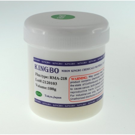 Pot 100gr KINGBO RMA-218(UV) solder flux Flux solder Kingbo 9.00 euro - satkit