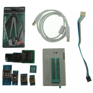 Programador universal USB Minipro TL866A con ICSP y 5 sockets para microcontroladores
