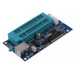 Vista frontal del programador USB K150 para PIC con conexión USB