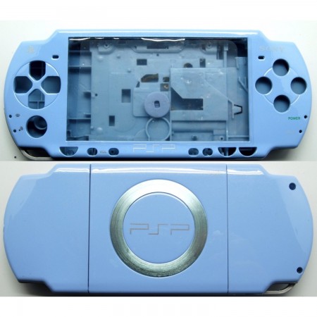PSP2000/Slank Console Shell - BLAUWE LICHT REPAIR PARTS PSP 2000 / PSP SLIM  14.00 euro - satkit