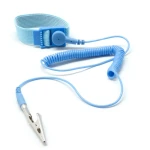 Pulsera antiestática ajustable con cable de conexión a tierra para electrónica